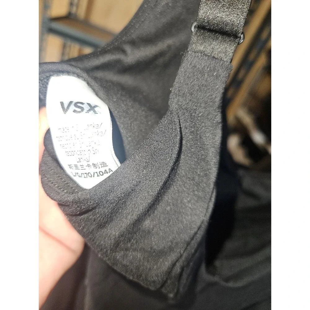 Victoria's Secret Black Solid Large Seamless‎ Workout Bodysuit Jumpsuit VSX